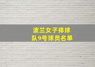 波兰女子排球队9号球员名单