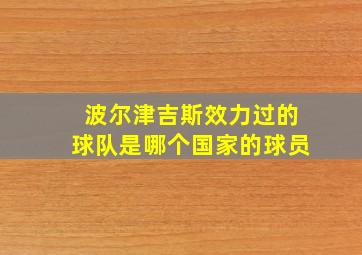 波尔津吉斯效力过的球队是哪个国家的球员