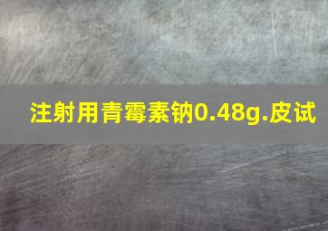 注射用青霉素钠0.48g.皮试