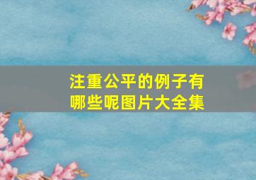 注重公平的例子有哪些呢图片大全集