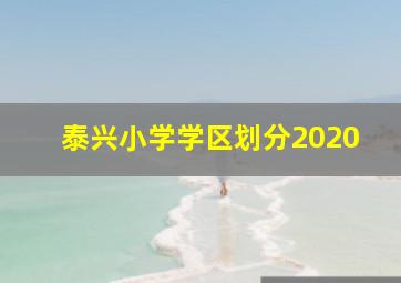 泰兴小学学区划分2020