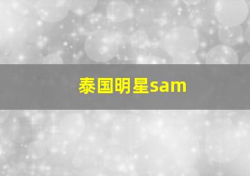 泰国明星sam