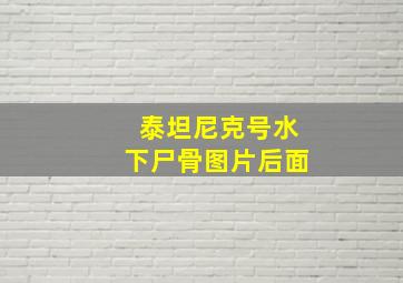 泰坦尼克号水下尸骨图片后面