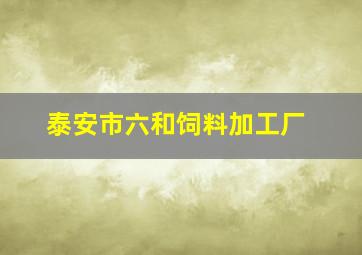 泰安市六和饲料加工厂