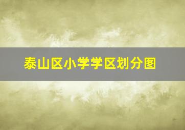 泰山区小学学区划分图