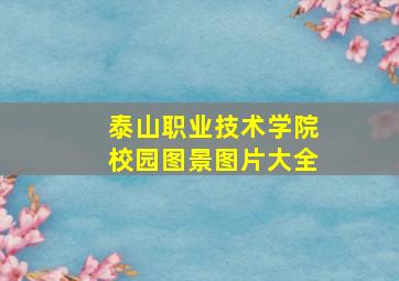 泰山职业技术学院校园图景图片大全