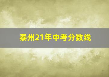 泰州21年中考分数线