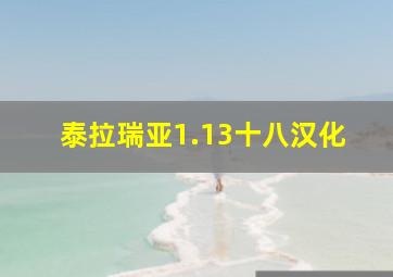 泰拉瑞亚1.13十八汉化