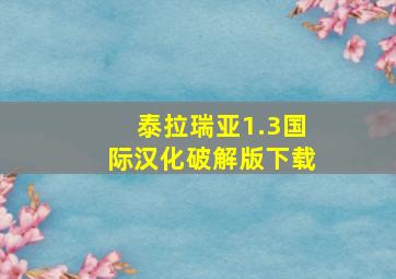 泰拉瑞亚1.3国际汉化破解版下载