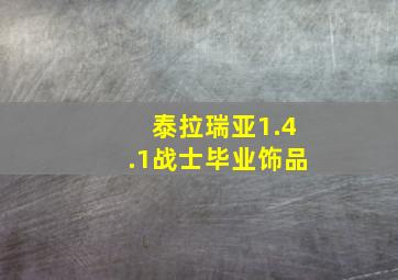 泰拉瑞亚1.4.1战士毕业饰品