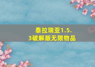 泰拉瑞亚1.5.3破解版无限物品