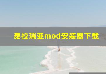 泰拉瑞亚mod安装器下载