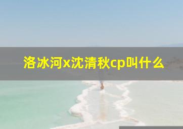 洛冰河x沈清秋cp叫什么