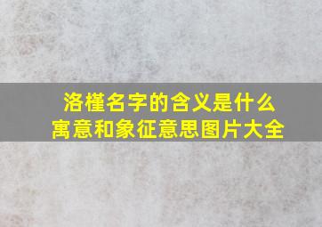 洛槿名字的含义是什么寓意和象征意思图片大全