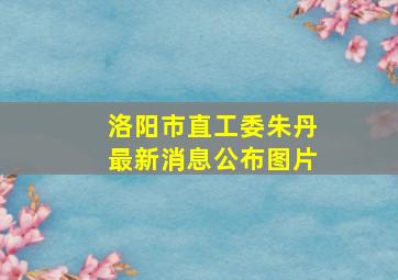 洛阳市直工委朱丹最新消息公布图片