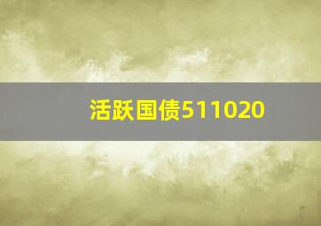 活跃国债511020