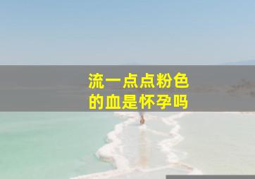 流一点点粉色的血是怀孕吗