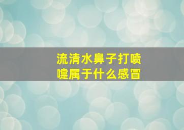 流清水鼻子打喷嚏属于什么感冒