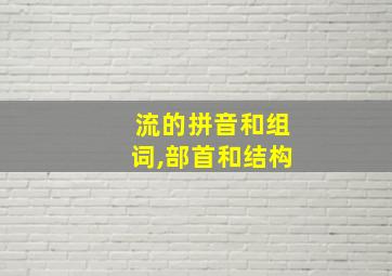 流的拼音和组词,部首和结构