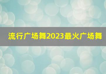 流行广场舞2023最火广场舞