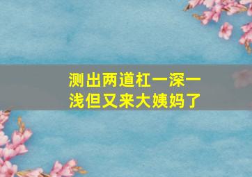 测出两道杠一深一浅但又来大姨妈了