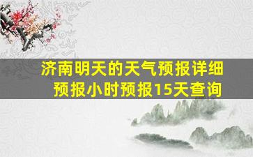 济南明天的天气预报详细预报小时预报15天查询