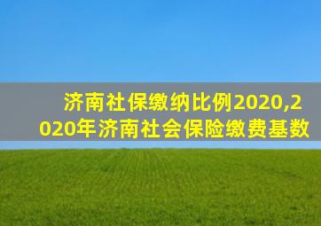 济南社保缴纳比例2020,2020年济南社会保险缴费基数