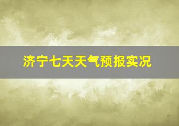 济宁七天天气预报实况