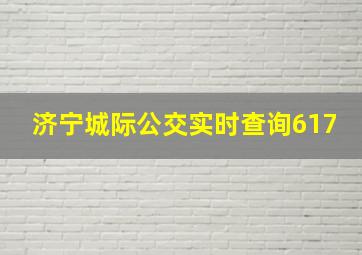 济宁城际公交实时查询617