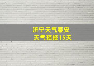 济宁天气泰安天气预报15天