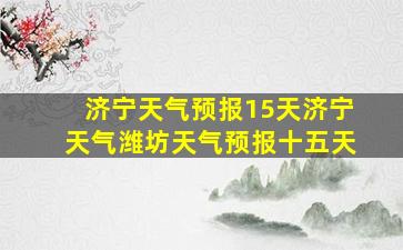 济宁天气预报15天济宁天气潍坊天气预报十五天