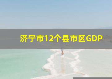 济宁市12个县市区GDP