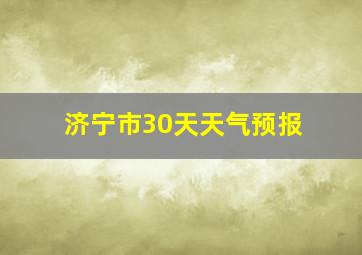 济宁市30天天气预报