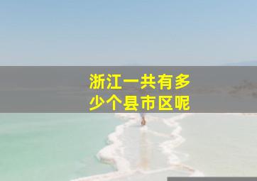 浙江一共有多少个县市区呢