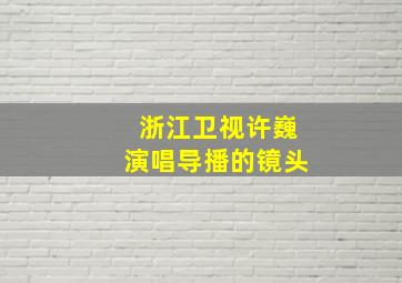 浙江卫视许巍演唱导播的镜头