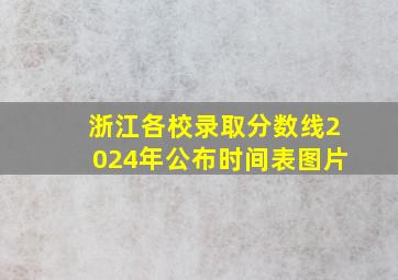 浙江各校录取分数线2024年公布时间表图片