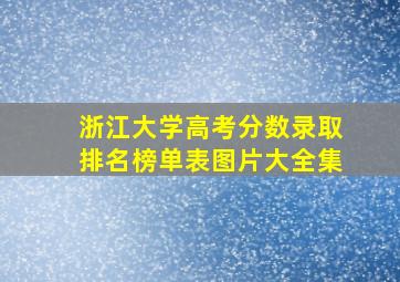 浙江大学高考分数录取排名榜单表图片大全集