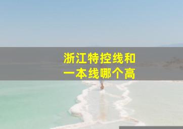 浙江特控线和一本线哪个高