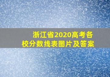 浙江省2020高考各校分数线表图片及答案