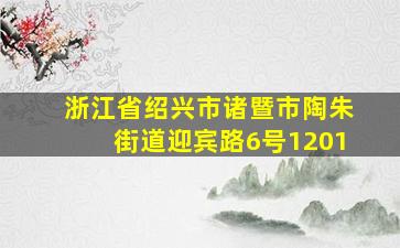 浙江省绍兴市诸暨市陶朱街道迎宾路6号1201