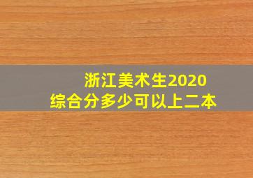 浙江美术生2020综合分多少可以上二本