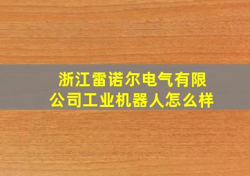 浙江雷诺尔电气有限公司工业机器人怎么样