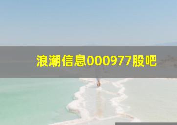 浪潮信息000977股吧