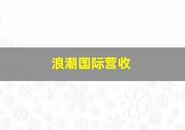 浪潮国际营收