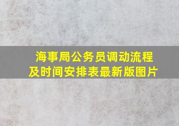 海事局公务员调动流程及时间安排表最新版图片