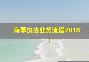 海事执法业务流程2018