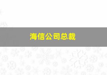 海信公司总裁