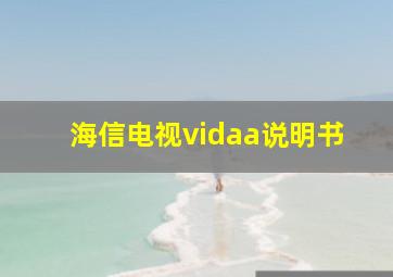 海信电视vidaa说明书