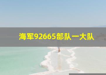 海军92665部队一大队