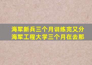 海军新兵三个月训练完又分海军工程大学三个月在去那